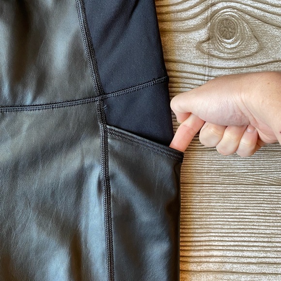 Athleta Gleam Chaturanga To Town Leather Leggings - Picture 4 of 8